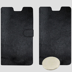 Hair on hide leather phone cover with magnet